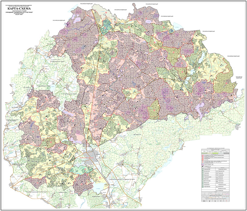 Карта-схема охотничьих угодий Городокской районной организационной структуры 