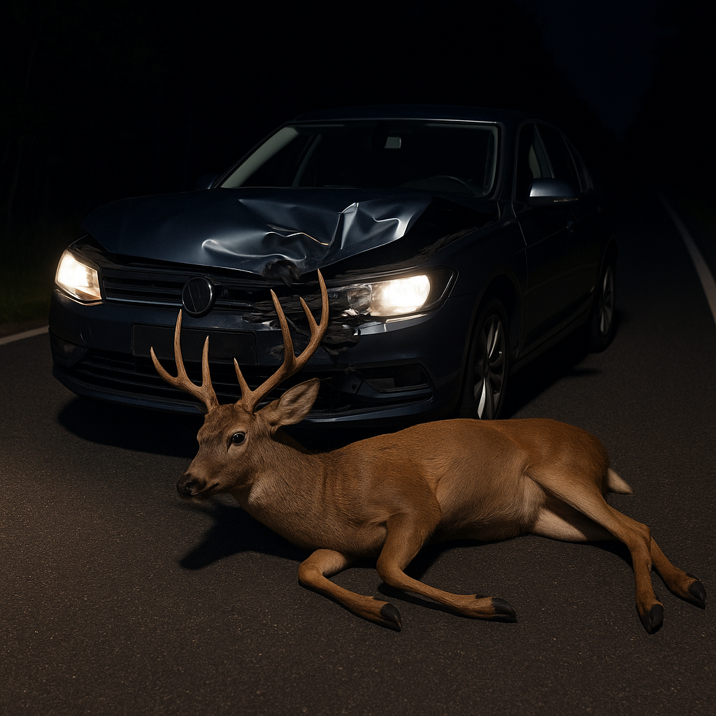 Осторожно: дикие животные на дорогах!     Как избежать ДТП?